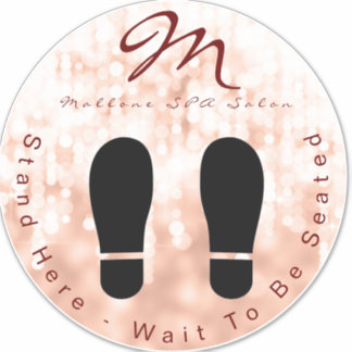 Trendy Roos Gold Sparkling SPA Salon Floor sticker