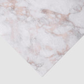Trendy Roos-gold & White Faux Marble Tissuepapier (Detail)