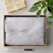 Trendy Roos-gold & White Faux Marble Tissuepapier (Geschenk)