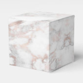 Trendy Roos Gold White Marble Elegant Sjabloon Bedankdoosjes (Voorkant Zijde)