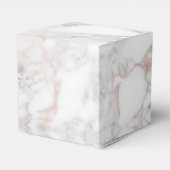Trendy Roos Gold White Marble Elegant Sjabloon Bedankdoosjes (Achterkant)