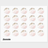 Trendy roos goud bloemengoud sparkle sweet sixteen ronde sticker (Vel)