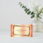 Trendy Roos Goud Chique Lijst Modern Haar en Make- Visitekaartje (Staand voorkant)