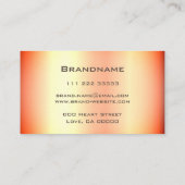 Trendy Roos Goud Chique Lijst Modern Haar en Make- Visitekaartje (Achterkant)