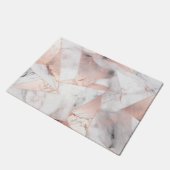 Trendy Roos Goud Geometrisch Marmer Deurmat (Schuin)