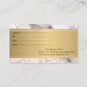 Trendy Roos Goud Geometrisch Marmer Kortingskaartje (Achterkant)