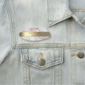 Trendy Roos Goud Geometrisch Marmer Naamplaatje (In situ)