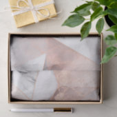 Trendy Roos Goud Geometrisch Marmer Tissuepapier (Geschenk)