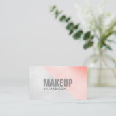 Trendy Roos Goud Zilver Modern Chique Make-up Arti Visitekaartje (Staand voorkant)