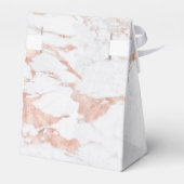 Trendy Roos Gouden Folie Marmer Bedankdoosjes (Achterkant)