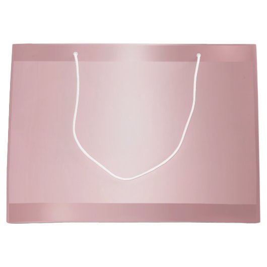 Trendy Roos Gouden Glamour Elegante Moderne Sjablo Groot Cadeauzakje (Voorkant)