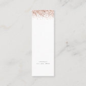 Trendy Roos Gouden Glitter Foto 2024 Afstuderen Contactkaartje (Achterkant)