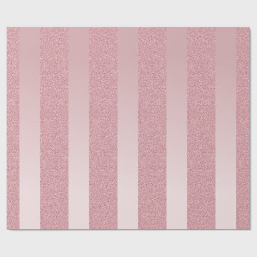 Trendy Roos Gouden Glitter Moderne Sjabloon Elegan Cadeaupapier (Vlak)