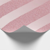 Trendy Roos Gouden Glitter Moderne Sjabloon Elegan Cadeaupapier (Hoek)