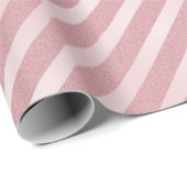 Trendy Roos Gouden Glitter Sjabloon Modern Elegant Cadeaupapier (Rol Hoek)