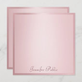 Trendy Roos Gouden Kalligrafie Script Elegant Mode Notitiekaartje (Voorkant / Achterkant)