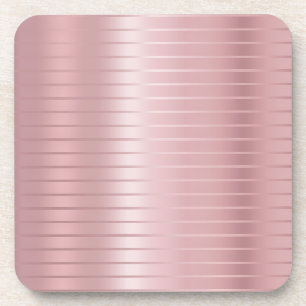 Trendy Roos Gouden Sjabloon Modern Glamoureus Bier Onderzetter