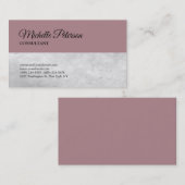 Trendy Roos Gray Minimalist Classical Plain Visitekaartje (Voorkant / Achterkant)