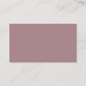 Trendy Roos Gray Minimalist Classical Plain Visitekaartje (Achterkant)
