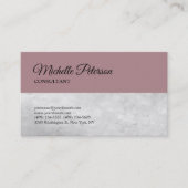 Trendy Roos Gray Minimalist Classical Plain Visitekaartje (Voorkant)