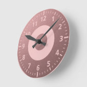 Trendy Roos Pink Glitter Ronde Klok (Hoek)