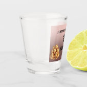 Trendy Roos Pink Gold ballonnen 21st Birthday Shot Glas (Links)