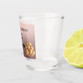 Trendy Roos Pink Gold ballonnen 21st Birthday Shot Glas (Rechts)