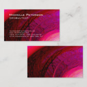 Trendy Roos roze rood futuristisch modern Visitekaartje (Voorkant / Achterkant)