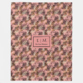 Trendy rose gold watercolor leopard skin cozy fleece deken (Voorkant)