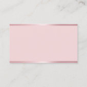 Trendy Rosegold Modern Elegant Simple Sjabloon Visitekaartje (Achterkant)