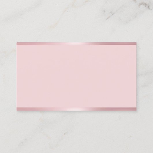 Trendy Rosegold Modern Elegant Simple Sjabloon Visitekaartje (Achterkant)