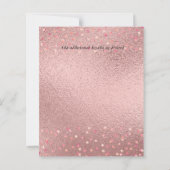 Trendy ROSEGOLD Wedding Metallic Pink Navy Glitter (Achterkant)