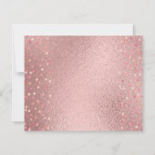 Trendy ROSEGOLD Wedding Metallic Pink Navy Glitter (Achterkant)