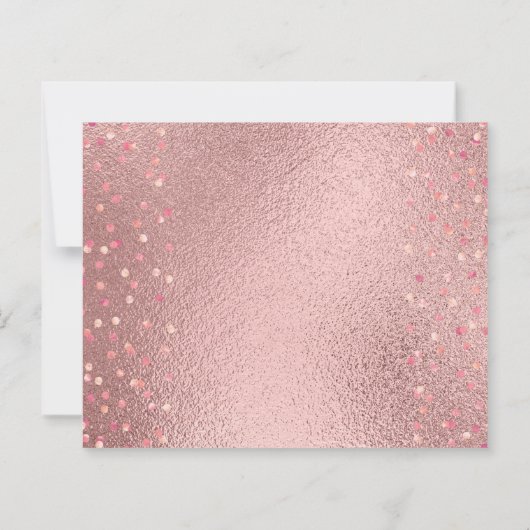 Trendy ROSEGOLD Wedding Metallic Pink Navy Glitter (Achterkant)