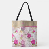 Trendy Rose's Monogrammed Schoudertas Tote Bag (Voorkant)