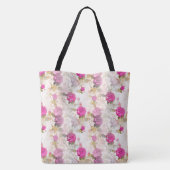 Trendy Rose's Monogrammed Schoudertas Tote Bag (Achterkant)