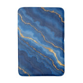 Trendy Royal Blue Gold Marble Collectie Badmat (Voorkant Verticaal)