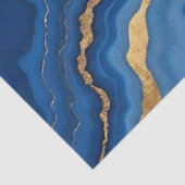 Trendy Royal Blue Gold Marble Collectie Tissuepapier (Detail)