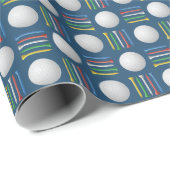 Trendy Royal Blue golfbal en T-shirt cadeau Cadeaupapier (Rol Hoek)