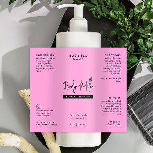 Trendy Roze 8 OZ Skincare Fles Waterdicht Label Sparkling Wijnetiket