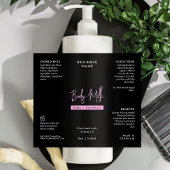 Trendy Roze 8 OZ Skincare Fles Waterdicht Label Sparkling Wijnetiket