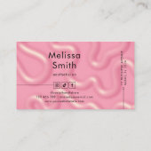 Trendy Roze Abstract 3D Effect Schoonheidssalon Visitekaartje (Achterkant)