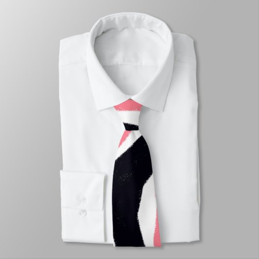 Trendy roze Abstract strippatroon Stropdas (Gebonden)