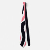 Trendy roze Abstract strippatroon Stropdas (Voorkant)