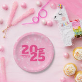 Trendy roze Afstuderen papier Bord (Feest)