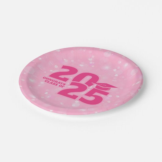 Trendy roze Afstuderen papier Bord (Gekanteld)