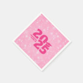 Trendy roze Afstuderen papier Servet (Hoek)