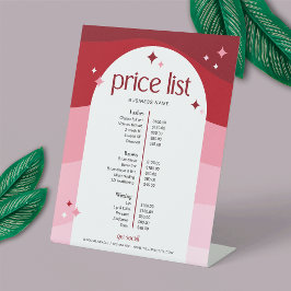 Trendy roze arch neails Beauty spa Logo prijslijst Reclamebord Met Voetstuk