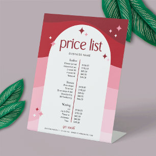 Trendy roze arch neails Beauty spa Logo prijslijst Reclamebord Met Voetstuk