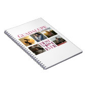 Trendy roze beste mam ooit fotocollage notitieboek (Rechterzijde)